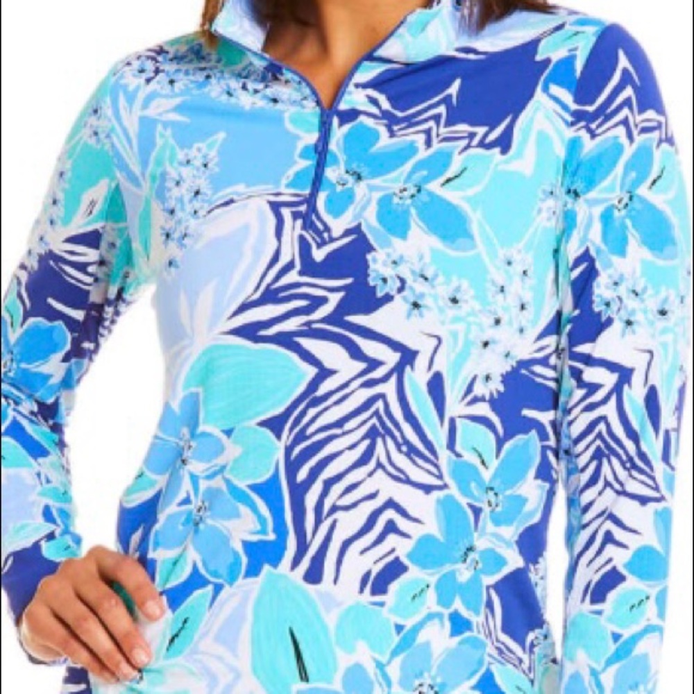 IBKUL mock long sleeve Amelia print